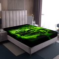 thumbnail image 4 of Erosebridal Sports Car Bed Sheets Set Queen Size, Neon Green Bed Sheets Queen, Racing Car Decoration, 4 Pieces, 4 of 7