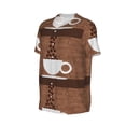 thumbnail image 6 of Fotbe Coffee Cafe Cup Baseball Jersey Shirt for Men and Women, Casual Short Sleeves Button Down T-Shirt-, 6 of 9