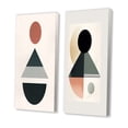 thumbnail image 3 of Designart "Visionary Retro Moon in Geometric Minimalism VI" Transitional Wall Art Set Of 2 - Abstract Pink Canvas Set For Living Room Decor, 3 of 6