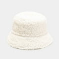 thumbnail image 2 of iHPH7 Fur Hat Uv Protection Hat Casual Hats for Women Winter Bucket Hat Furry Bucket Hat, White M, 2 of 8