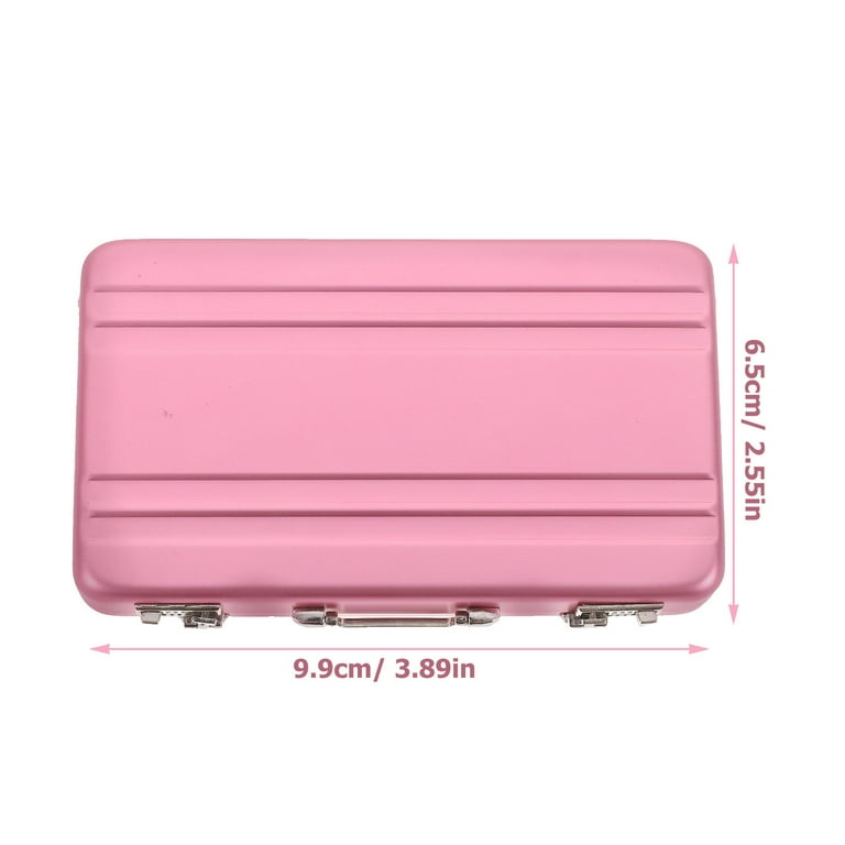Briefcases for Men Suitcase Flash Card Holder Mini Index Box Metal