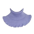 thumbnail image 2 of dianhelloya Female Winter Turtleneck Collar Solid Color Breathable Knitted Scarf Neck Gaiter Light Purple, 2 of 8