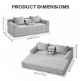 thumbnail image 2 of 72" Corduroy Convertible Sleeper Sofa Bedwith Cup Holders & Pillows, 2-in-1 Folding Lounge Couch, No Assembly Space-Saving Sofa Bed for Living Room, 2 of 11