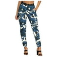 thumbnail image 4 of Jacenvly New Trousers for Women Plus Size Casual Women's High Waist Jogger Cargo Camouflage Pants for with Pocket Pants for Women Blue, 4 of 6