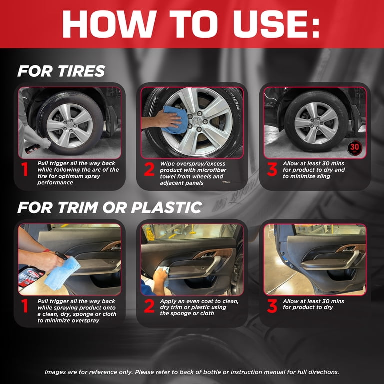 Black Magic Tire Trim Plastic Dressing, 16 oz, Medium Shine photo 4
