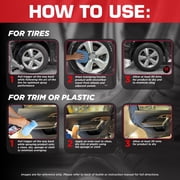 Black Magic 120230SRP Tire Trim Plastic Dressing, Medium Shine, Streak-Free, Water Resistant & Non-Greasy Formula for Tires, Trim & Plastic, Lasts Up to 2 Weeks - 16 Fl Oz