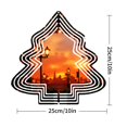 thumbnail image 3 of Stylish Metal Hanging Christmas Tree Wind Spinner - Festive Garden Decoration with Vibrant Patterns for Yard & Outdoor Holiday Cheer, 3 of 7