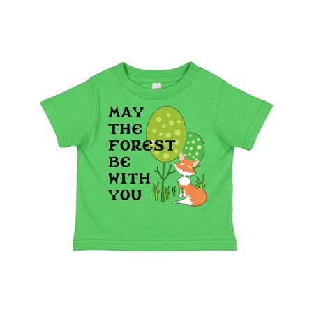 

Inktastic May the Forest Be with You Cute Fox and Trees Gift Toddler Boy or Toddler Girl T-Shirt