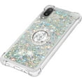 thumbnail image 6 of Samsung Galaxy A02/Galaxy M02 Case with Creativity Clear Quicksand Glitter Flowing Liquid Floating Soft TPU Case w/Stand Bling Diamond Sparkle Phone Cover for Samsung Galaxy A02  Silver, 6 of 14