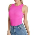 thumbnail image 1 of Charmo Body une Pièce Rose pour Femmes Body Côtelé Tops, 1 of 5