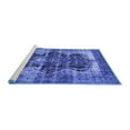 thumbnail image 2 of Ahgly Company Machine Washable Indoor Square Persian Blue Bohemian Area Rugs, 6' Square, 2 of 4