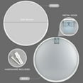 thumbnail image 3 of Golden State Art 24-Inch White Round Wall Mounted Circle Mirror, Metal Framed, White, 1 Pack, 3 of 5