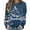 Navy, variant on Wancir Womens Christmas Sweatshirt Long Sleeve Crew Neck Ugly Christmas Sweatshirt Warm Thermal Cute Tops Xmas Fall Sweaters