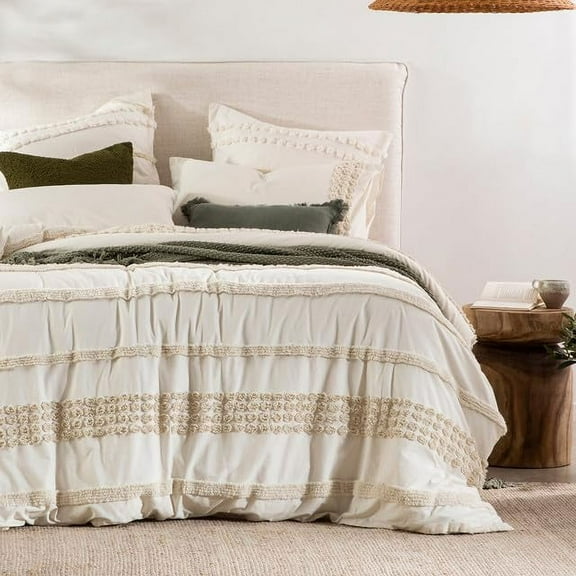 100 % Cotton Ultra Luxury Tufted Duvet Cover Set ,Tufted Bedding Set ,Elegant Tufted Duvet Cover Set with Stylish Textured Design Size Twin 68" x 90"