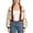 Beige, variant on Womens Cropped Cardigan Colorblock Contrast Open Front Knit Sweater Long Sleeve Bishop Sleeve Casual Top Bishop Sleeves Must Have Piece
