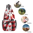 thumbnail image 5 of Lsque Buffalo Plaid Love And Gnome Pattern Cross Chest Bag Diagonally – Premium Durable Front Chest Sling with Adjustable Padded Strap, High-Capacity Storage, 5 of 8