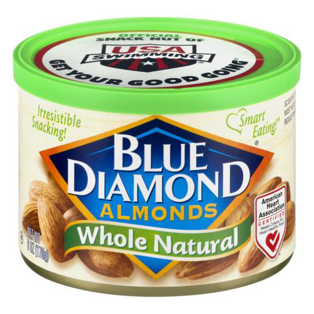 Blue Diamond, Whole Natural Almonds (Pack of 24)