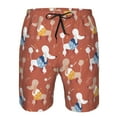thumbnail image 4 of Kdxio Cute Poodle Dog Pattern Mens Casual Shorts - Drawstring Summer Beach Sports Shorts for Men, 4 of 9