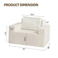 thumbnail image 7 of Sofa in a box Foam Sofa Couch with Pillow, Bean Bag Chairs for Adults Stuffed High-Density Foam, Large Bean Bag Sofa for Living room Bedroom Gaming Room, 7 of 7