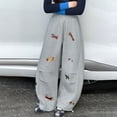 thumbnail image 6 of Xudanell Teen Girl Puppy Baggy Barrel Sweatpants Dachshund Embroidered Wide Leg Drawstring Pants with Pockets for 14-15 Years, 6 of 6