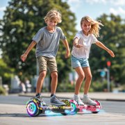 SISIGAD Upgraded Hoverboard with Bluetooth Speakers & LED Light, 6.5 Tires Dual Powerful Motor All Road Self Balancing Scooter