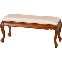 International Caravan 3885 Carved Foot of Bed Bench