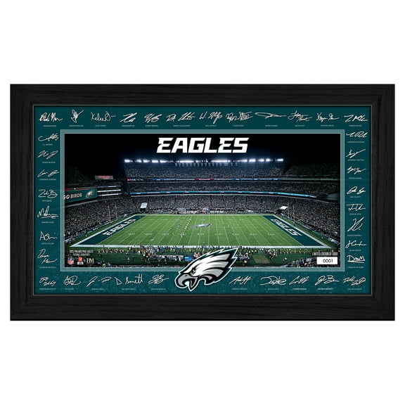 Highland Mint Philadelphia Eagles 12" x 20" 2025 Signature Gridiron Panoramic Framed Photo