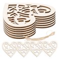 thumbnail image 5 of HEMOTON Heart Diy Wood Ornaments Wooden Hearts Embellishments Beige 1 Rope For Home Decor Craft Enthusiasts, 5 of 8