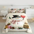 thumbnail image 2 of Castle Fairy Kids Xmas Snowman 2pcs Bedding Comforter Set,Merry Christmas Twin Comforter Sets,Winter Snowflakes Breathable Bedding Set,Microfiber Bedroom Decor, 2 of 8