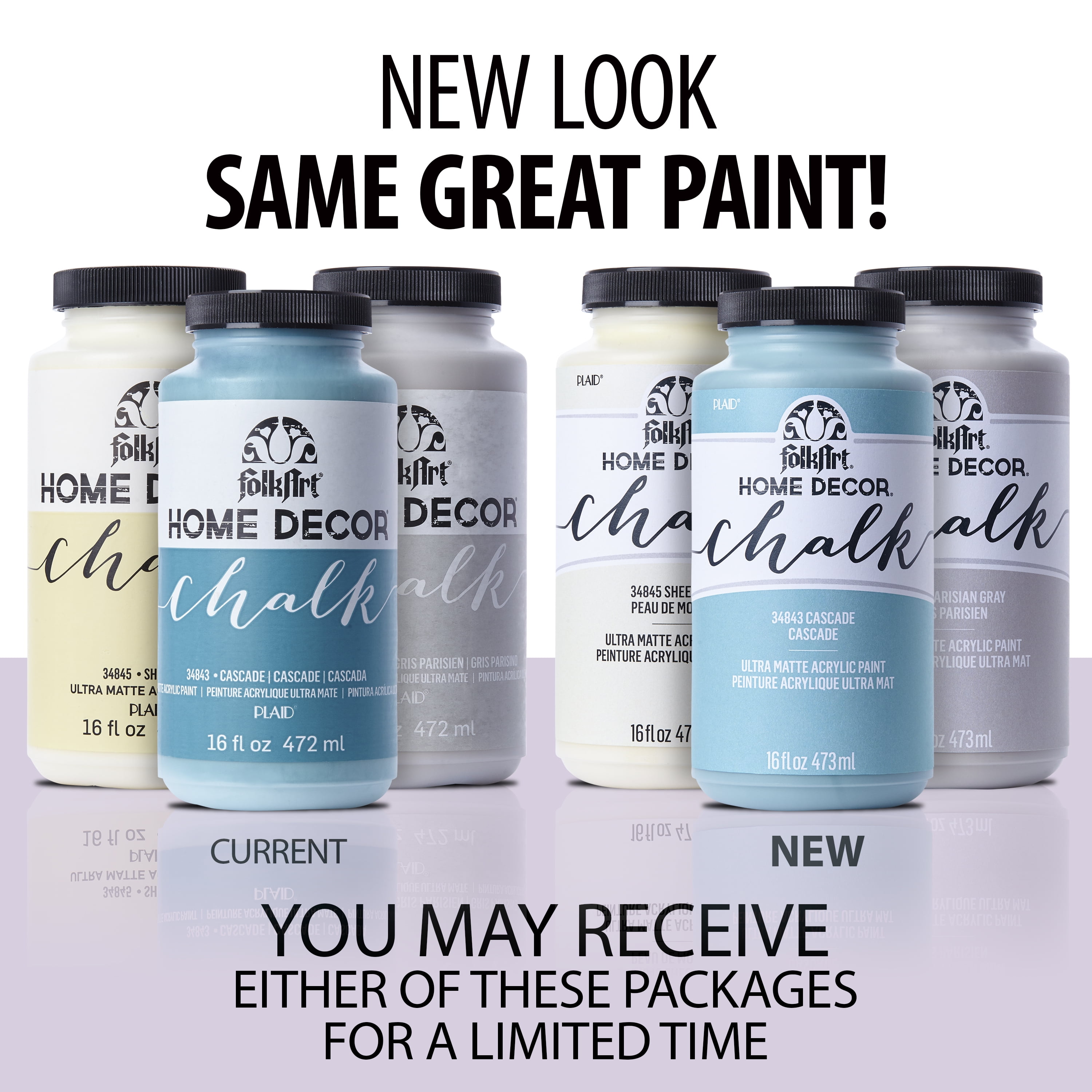 FolkArt Home Décor Chalk Acrylic Craft Paint, Oatmeal, Ultra Matte Finish, 16 fl oz