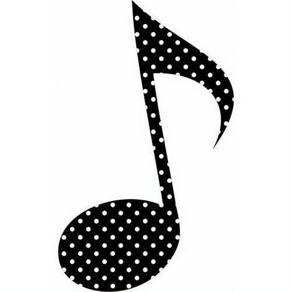 3in x 5in Polka Dot Eighth Note Sticker