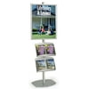 22 x 28-Inch Aluminum Poster Stand And Powder Coated Steel Literature Rack, Free-Standing, Snap-Open Frame Design (AP22282LH)