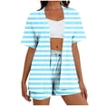 thumbnail image 2 of FNFYFH 2 Piece Beach Cover Up Set Open Front Kimono Top Elastic Waist Shorts Sets Vacation Outfits, 2 of 7