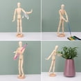 thumbnail image 5 of Paquete de 5 Modelos de Figuras de Arte: Maniquí de Madera de 12 Pulgadas, Maniquí de Dibujo Flexible para Dibujar, Pintar y Diseñar Figuras Articuladas, 5 of 5
