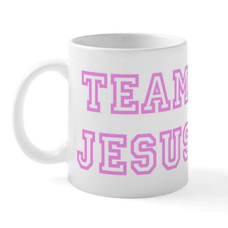 

CafePress - Pink Team Jesus Mug - 11 oz Ceramic Mug - Novelty Coffee Tea Cup