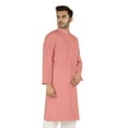thumbnail image 2 of Atasi Cotton Kurta Solid Ethnic- Festive Long Shirt W/ Pintuck Traditional Indian Wear For Men's, 2 of 7