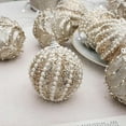 thumbnail image 5 of 12pcs Champagne Christmas Ornaments - 3.15" Shatterproof Pearl & Glitter Balls for Xmas Tree, Wedding & Holiday Party Decor, 5 of 6