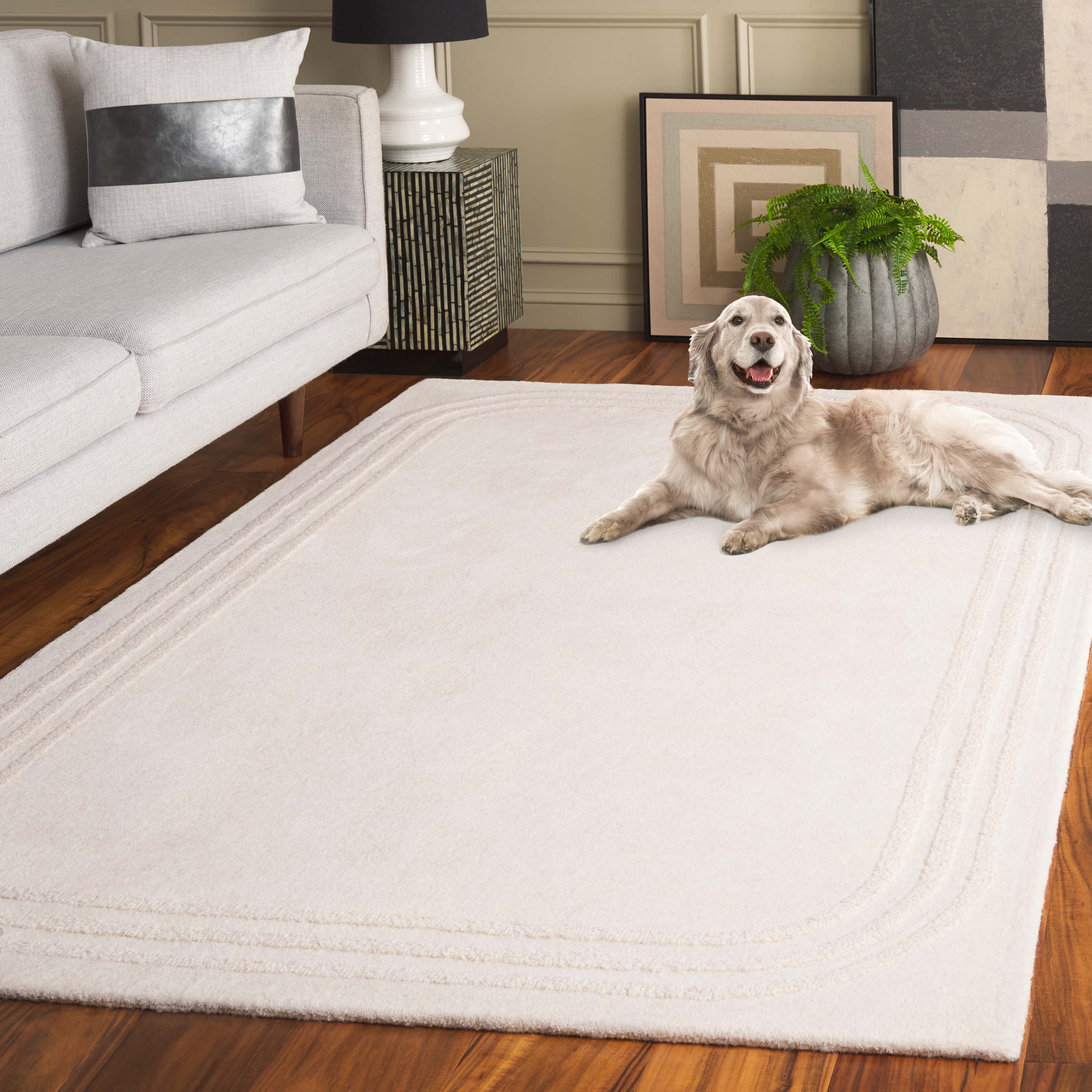 SAFAVIEH Metro Lactrice Solid Area Rug, Ivory, 4' x 6'