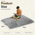 thumbnail image 7 of Homall Adult Giant Togo Bean Bag Chair 3-in-1 Boneless Floor Lounge Bean Bag Chair with Corduroy Cover for Bedroom,Gray, 7 of 7