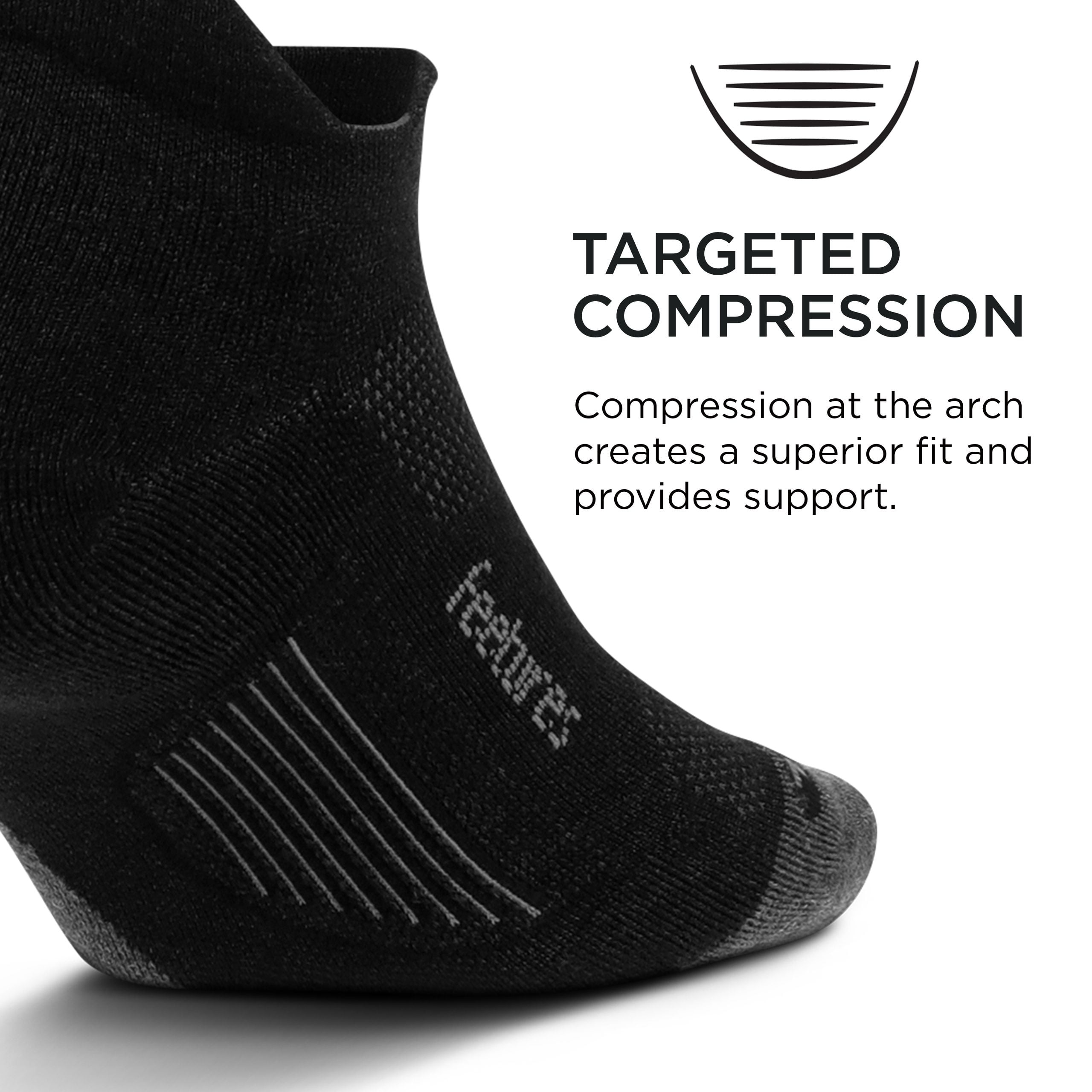 Feetures Merino 10 Ultra Light Cushion No Show Tab Ankle Socks - Wool Socks for Women & Men - Old Charcoal, XL (1 Pair)