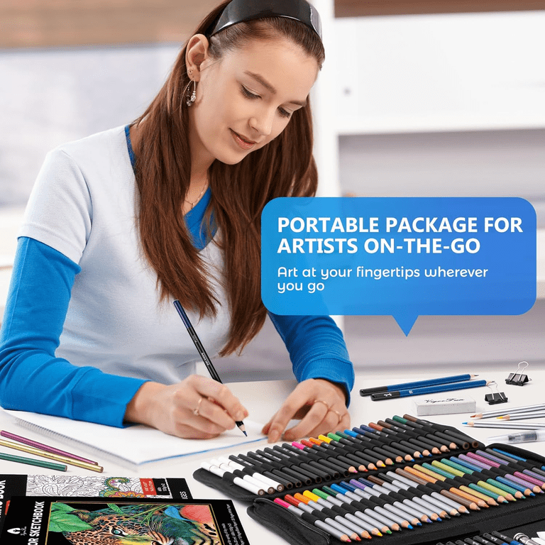 Vigorfun 106-Piece Drawing Set with Sketch Pads photo 7