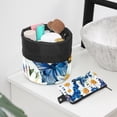 thumbnail image 6 of PhooArto Travel Cosmetic Bags Barrel Makeup Bag, Multifunctional Toiletry Bucket Bags Round Organizer Storage Pocket, Blue Butterflies Daisy Flower Pattern, 6 of 6