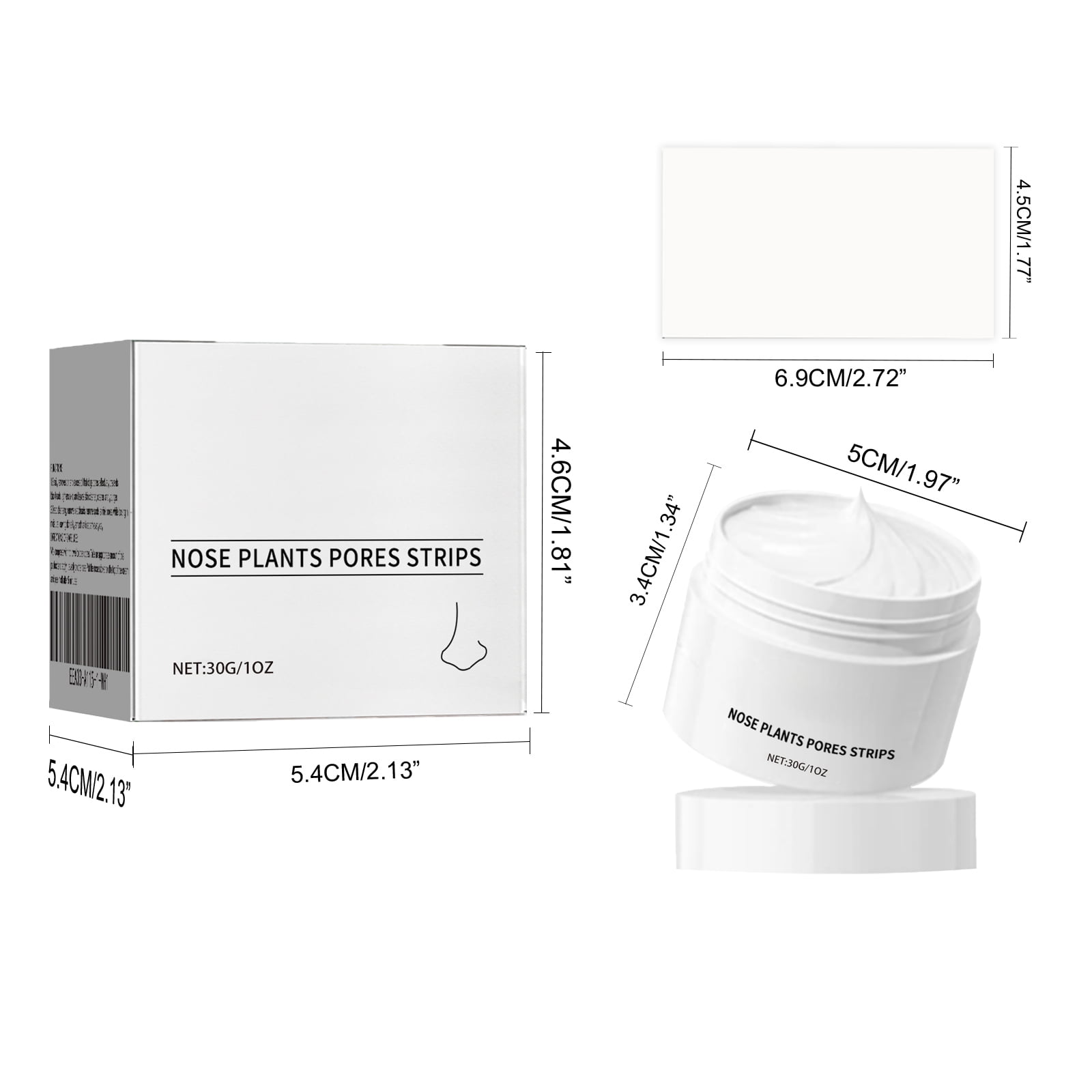 Alvantor Blackhead Remover Nose Plants Pore Strips for Deep Cleansing, Shrinking Pores, 1oz