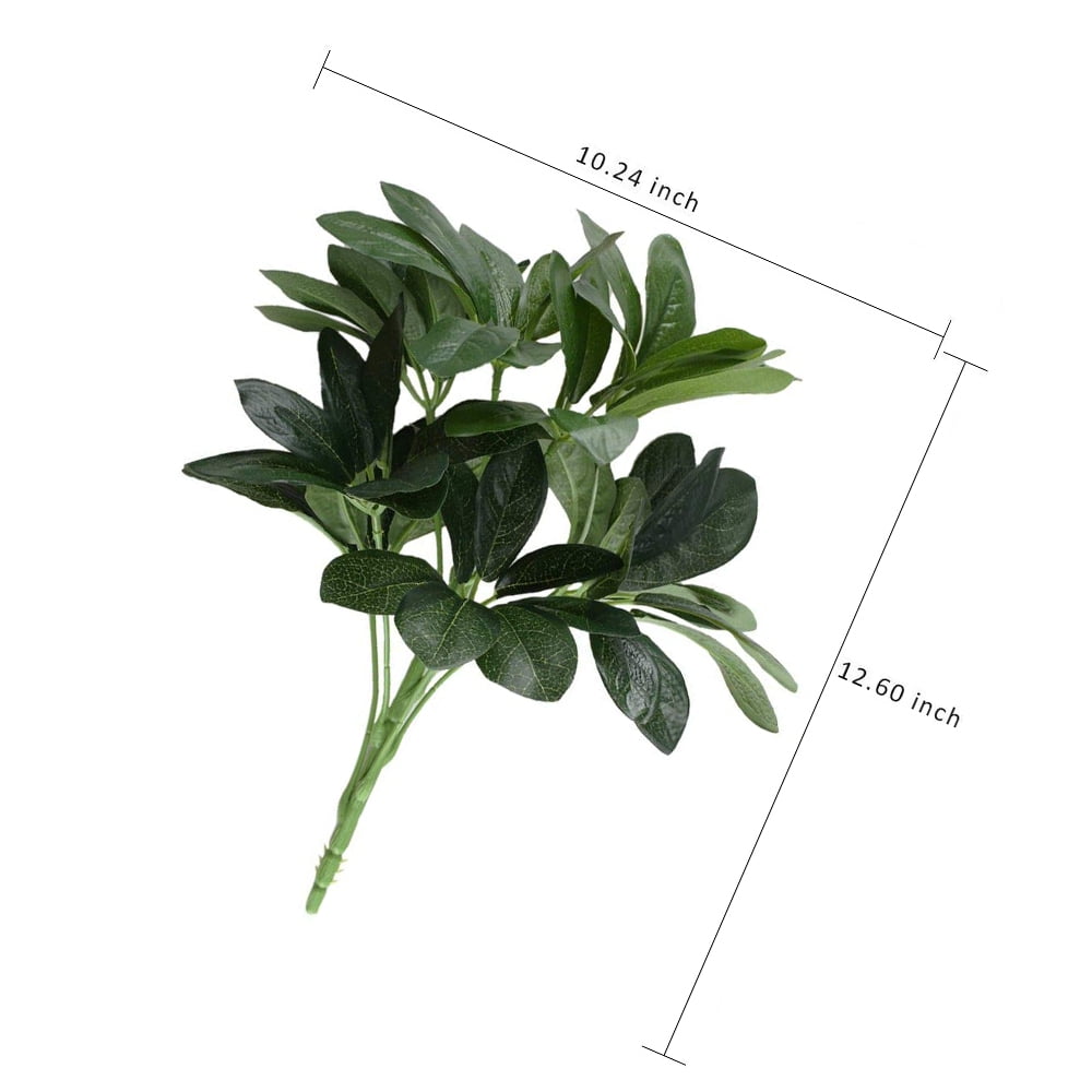 Peroptimist Artificial Shrubs Plants Fake Silk Schefflera Bushes Real Touch Faux Greenery Leaf Arrangements Indoor Outdoor Garden Office Home Table Centerpieces
