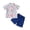 Blue, variant on Vedolay Boys Short Sets Boys Summer Outfits Short Sleeve T-Shirt & Shorts Sets Playwear Clothes 2 Piece,Blue 4-5 Years