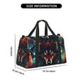 thumbnail image 3 of Fotbe Mystic Wolf Dreamcatcher Bolsa de Viaje con Estampado, Bolsa de Fin de Semana para Mujer con Compartimento para Zapatos, Bolsa de Gimnasio con Bolsillo Húmedo, 3 of 7