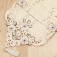 thumbnail image 4 of Eespoir Embroidered Table Runner, Christmas and ValentinesDay Dining Decor, Floral Pattern Tablecloth for Holiday Dining, Washable Linen, Home Decor, Table Setting(B), 4 of 7