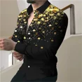 thumbnail image 1 of Camisa con botones para hombre, nueva moda de fiesta, ocio social, diseño de estampados, blusas de manga larga con solapa, ropa para hombre primavera, 1 of 6