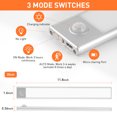 thumbnail image 5 of Altaz LED Under Cabinet Lighting Wireless, 11.81" Magnetic Under Cabinet Lights Motion Sensor Closet Lights Rechargeable LED Light for Cupboard Kitchen Wardrobe Camping Basement Warm White 2 Pack, 5 of 7