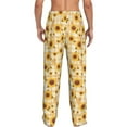 thumbnail image 6 of Cauagu Coffee Plaid Sunflower Mens Pajama Pants Sleep & Lounge Pants,PJ Bottoms with Pockets-XX-Large, 6 of 7
